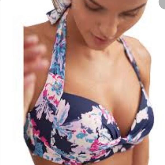 NWT JOULES BONNIE CLASP FASTENING ALTER NECK BIKINI TOP‎ - Picture 1 of 5
